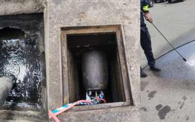 Quick Action Keeps Hydraulic Fluid Spill Out of Storm Drain System