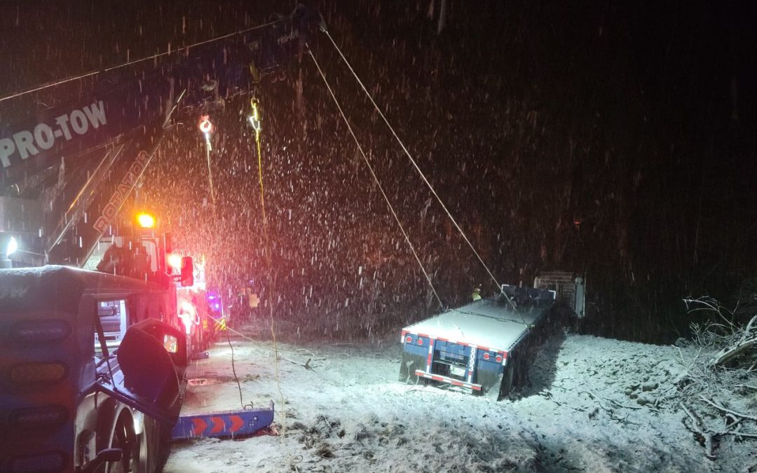 Accident clean up on the I-90