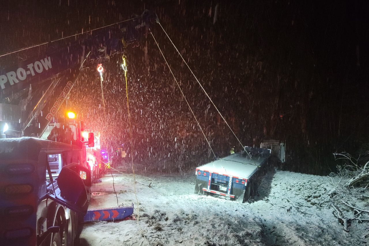 Accident clean up on the I-90