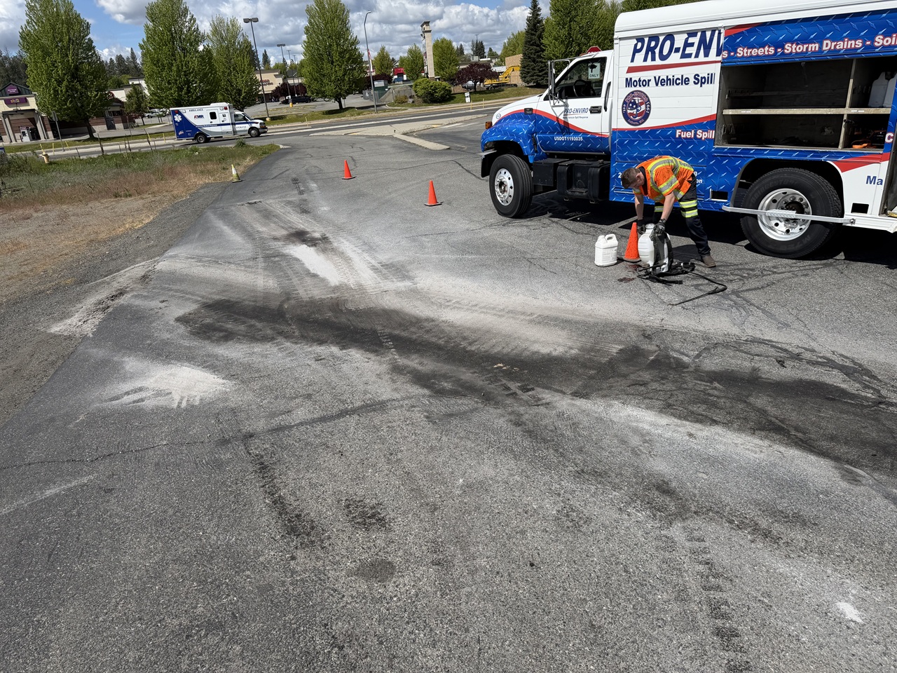 Coolant spill in Cheney